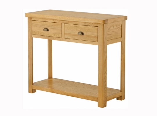 Suffolk Oak 2 Drawer Console Table