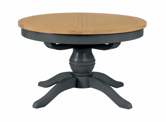Torquay Charcoal Round Butterfly Ext. Dining Table
