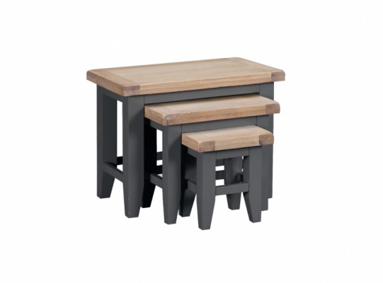 Torquay Charcoal Nest of 3 Tables