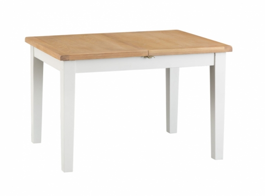 Torquay White 1.2m Butterfly Ext. Dining Table