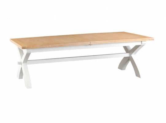 Torquay White 2.5m Cross Ext. Dining Table